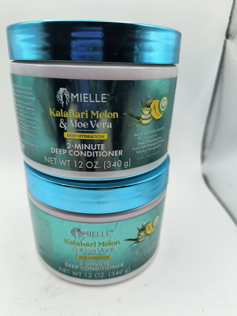 Mielle Kalahari Melon & Aloe Vera Deep Hydration 2 Minute Hair Conditioner 2 Pk